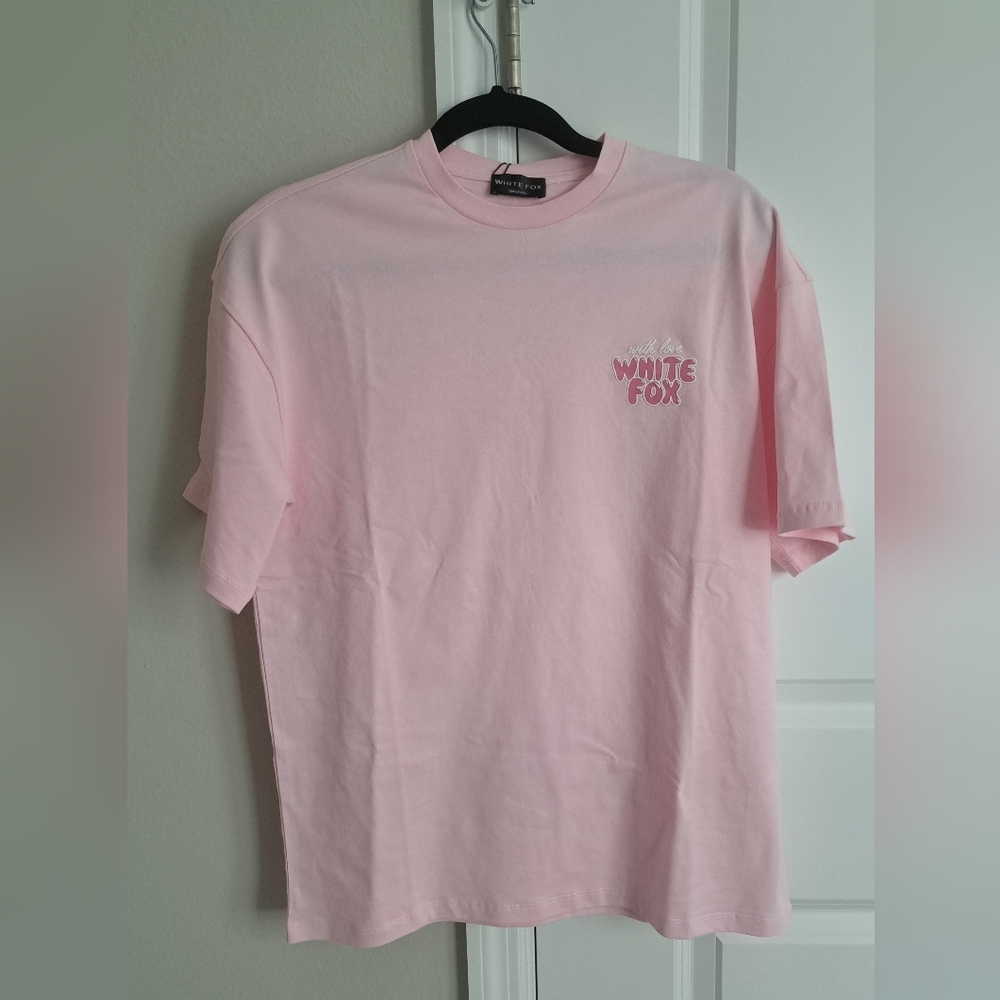 White Fox Boutique Light Pink Short Sleeve Tee